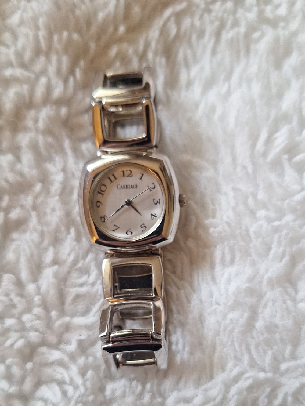 Carriage Silver Toned Link Bracelet Watch